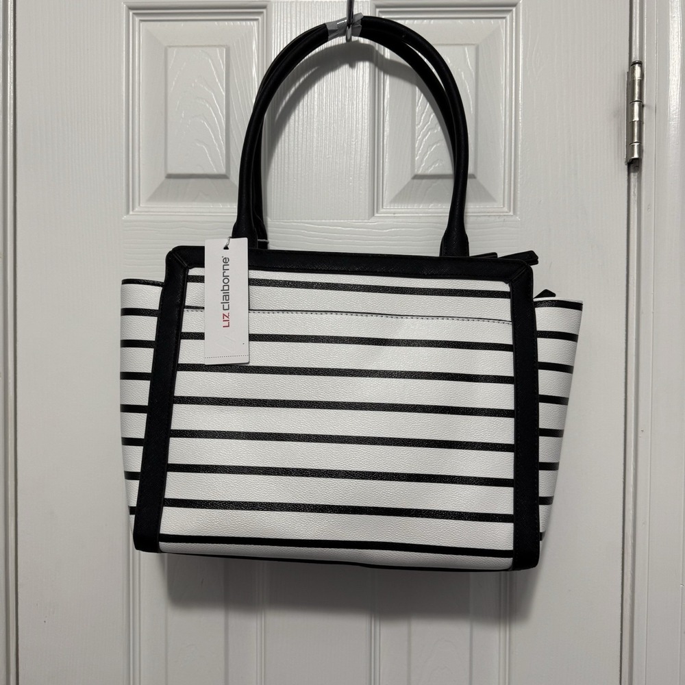 Liz‎ Claiborne Tuxedo Tote Bag - Picture 4 of 6